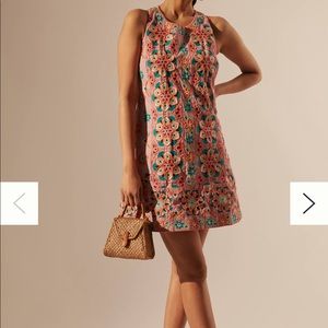 Brand New Embroidered & Appliqued Shift Dress from Anthropologie size 0